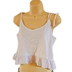 Urban Outfitters  Project Social T Swing Tank Top White Ruffle Hem Size Medium Photo 2