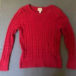 st. john's bay St John’s Bay Red Cable Knit Sweater Photo 0