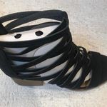 Qupid Black Strap Sandals Photo 2
