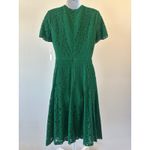 Ralph Lauren NWT! Lauren Sz: 6 Green Fit and Flair Battenberg Lace Dress (b24) Photo 1