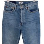 RE/DONE Denim Jeans 90s High Rise Skinny Ankle Crop Mid Color Size 27 Photo 2