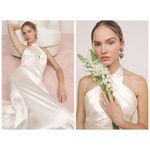 Reformation 💕💕 Veria Silk Dress ~ Ivory 8 NWT Photo 4