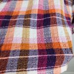 Pilcro Anthropologie Breezy Plaid Top Button Up Shirt Blouse Ruffle Size LP Photo 8