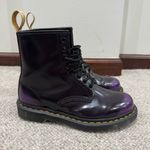 Dr. Martens  1460 Vegan Size 7 Eye Boots- Black/Rich Purple Photo 1
