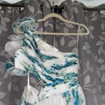 Mac Duggal White One Shoulder Ruffle Cut-Out Chiffon Photo 5