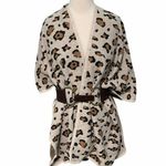 Marcus Adler Oversized Leopard Cheetah‎ Cardigan Poncho Cream Brown One Size Size undefined Photo 12