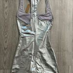 SKIMS Metallic Swim Cycle Suit in Limited Edition 🪩NICKEL🪩 Photo 2