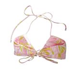 P2F (Power 2 the Flower) Floral Bikini Top Size Medium Yellow Photo 1