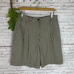 Vintage Karen Scott Minimalist Gingham Plaid Trouser Shorts Black Size 12 Photo 1
