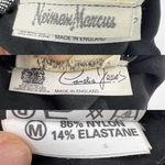 Cornelia James Stretch Velvet Long Black Gloves Bow Details Vintage Dollette Photo 2