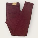 Abercrombie & Fitch Size 0 Regular Maroon Burgundy Red Skinny Jeans Y2K Photo 1