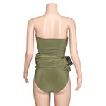 Norma Kamali  Strapless Diana Ruched Stretch Jersey Midi Dress, Military, XS Photo 13