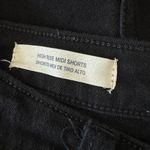 Universal Threads Universal Thread SZ 10R Jean Shorts High-Rise Midi Frayed Hems Stretch Black Photo 3