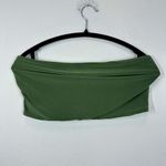 Norma Kamali Norma‎ Kamali Strapless Cropped Top Bandeau Celadon Green Size Large Photo 1