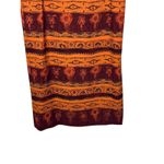 Judith‎ Hart Women Skirt Midi Tribal Aztec Print Summer Jewel Deep Orange 8 NWT Photo 1