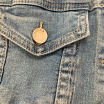 Bebe Light Blue Denim Jacket with Black Sleeve Accents Photo 5