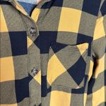 Rue 21  Mustard Yellow & Black Buffalo Check Plaid Button Down Shirt Size XS Photo 5