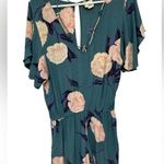 Billabong Strap Up Green Floral Short Romper Photo 0