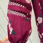 Banana Republic Floral Burgundy Women's Tunic Dress Size 4 new Photo 2