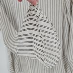 Loft Striped Blouse Career Office Business Casual Professional Ruffle Size XS Photo 4
