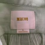 Anthropologie Maeve Shirt Womens Small Green Button Up Blouse Preppy Bohemian Photo 4