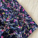 French Connection Flores Cotton V Neck Mini Dress In Utility Blue Floral | US 2 Photo 4