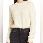 Elodie Waffle Knit Cropped Sweater Women's Purple Long Sleeve Crew Neck S Photo 12