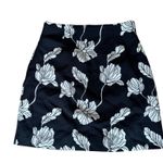 Adam Lippes Black Floral Mini Pencil Skirt Size 4 Career Polished Designer $270 Photo 5