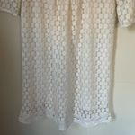 Solitaire  white crochet sheath dress half sleeve lined pullover Women’s sx XS/S Photo 5