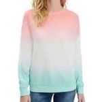 Splendid Dip Dye Ombre Waffle Knit Thermal Long Sleeve T-Shirt M Photo 1