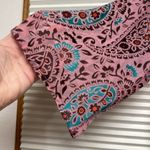 Floreat Valo Burnout Velvet Print Silk
Blend Asymmetrical Hem Blouse Pink Size XS Photo 4