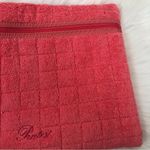 Pratesi Luxury Italian Goods Terry Cloth 100% Cotton Lined Zip Pouch Pink Photo 2