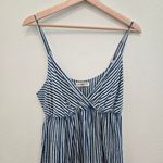 Natural Life  Tiered bohemian Tiered Blue Stripe Dress size Medium Photo 4