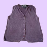 Vintage 90s Plum Purple Silk Sweater Vest 🔥 Photo 0