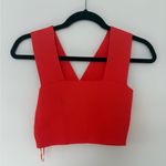 ALC Frank A.L.C. Ali Crop Top Coral Sunset Y2K Banded Sleeveless Square Neckline Photo 2