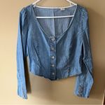 Levi's Blue Denim Blouse Photo 4