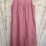 Vintage Marimekko 1975 Square Neck Midi Dress Pink Size 10 Photo 0
