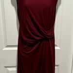 Philosophy  Maroon Twist Dress Large Women’s Sleeveless L Work Office Wedding Photo 0