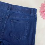 Betabrand Straight Leg Four Pocket Yoga Denim Pull On Jeans: Dark Indigo Blue Photo 7