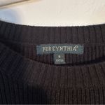 For Cynthia  Zip Pullover Sweater Womans Size S Black Photo 2