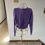 BP NWT  purple dahlia v neck cropped sweatshirt S 80% organic cotton Photo 5