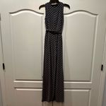 Lauren Ralph Lauren Jumpsuit Womens Gray White Polka Dot Wide Leg Sleeveless 0 Photo 5