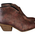 BOUTIQUE by Corkys Womens Swifton Ankle Bootie Sz 7 Preppy Metallic Western Boot Brown Photo 0