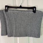 The North Face  Knit Cowl Neck Warmer Gray Infinity Striped Soft Winter Scarf Photo 4