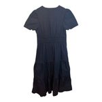 Quince  Women's Organic Cotton Poplin Tiered Maxi Dress Large Navy Blue NWT Photo 6