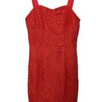 Soiéblu SOIEBLU Coral Lace Sweetheart Neckline Short Sleeve Mini Dress. Size Small Photo 0