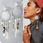 Free People Bohemian Coco Bongo Dangle Maroon Coastal Earrings Photo 2