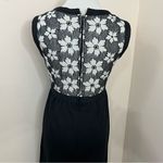 Vintage 70’s Leslie Fay Black and White Floral Maxi Dress S Black Photo 2