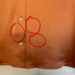 Rachel Zoe Button Down Satin Blouse, Rust Bronze, Size M, EUC Photo 2