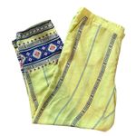 Soft Surroundings Laguna Boho Bohemian Crop Pants Yellow Women’s Size Large Photo 1